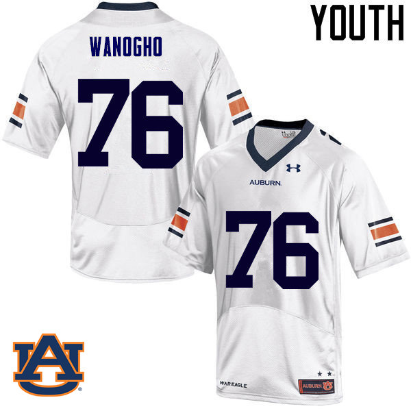Youth Auburn Tigers #76 Prince Tega Wanogho College Football Jerseys Sale-White